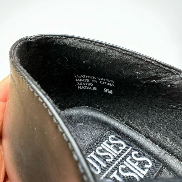 Mootsies Tootsies Fisherman Black Leather Strappy Slip On Size 9 Cut Out Grunge - Picture 9 of 9